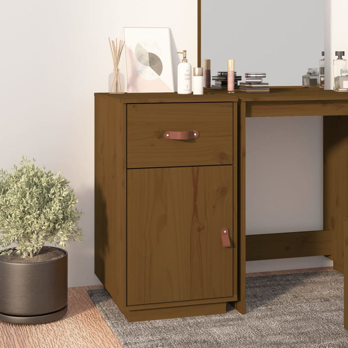 Desk Cabinet Honey Brown 40x50x75 cm Solid Wood Pine.
