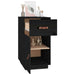 Desk Cabinet Black 40x50x75 cm Solid Wood Pine.