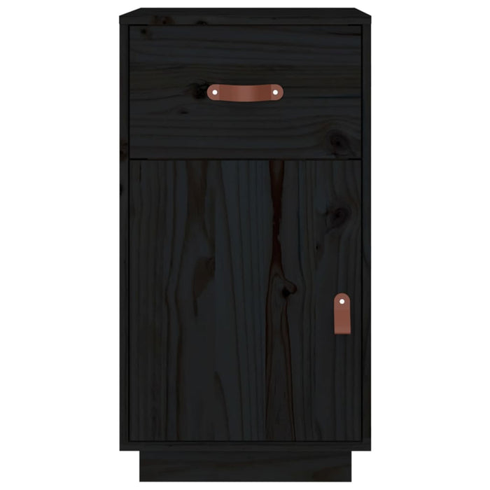 Desk Cabinet Black 40x50x75 cm Solid Wood Pine.