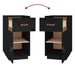 Desk Cabinet Black 40x50x75 cm Solid Wood Pine.