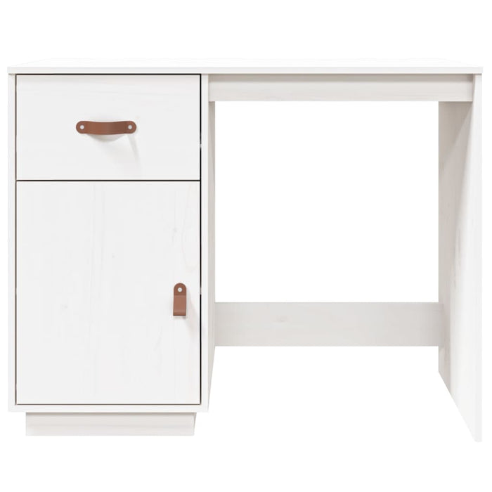 Desk White 95x50x75 cm Solid Wood Pine.