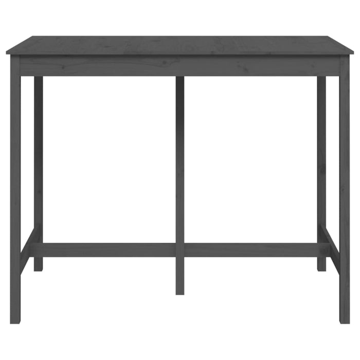 Bar Table Grey 140x80x110 cm Solid Wood Pine.