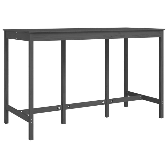 Bar Table Grey 180x80x110 cm Solid Wood Pine.