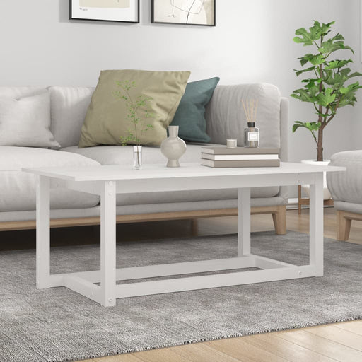 Coffee Table White 110x55x45 cm Solid Wood Pine.
