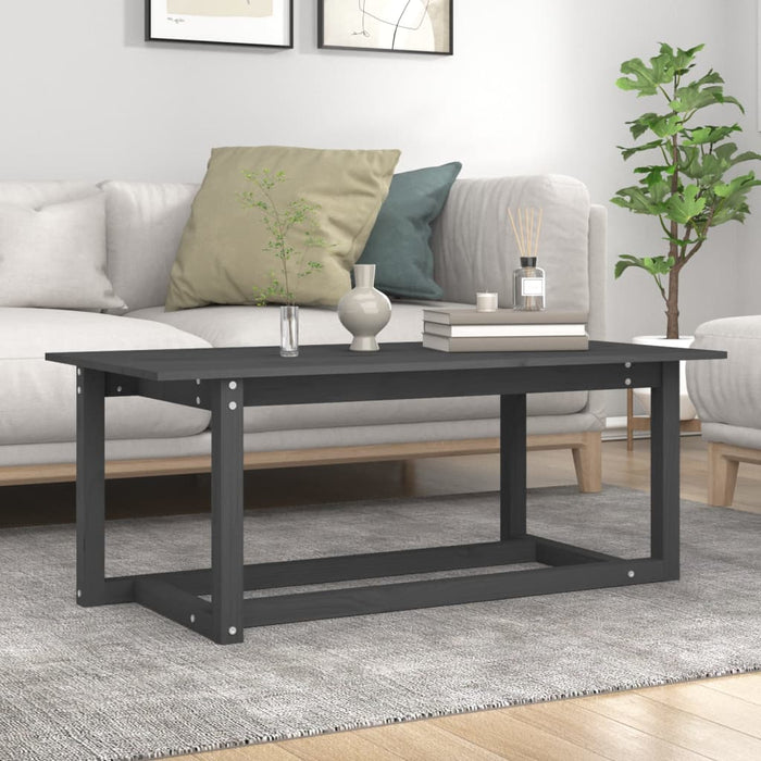 Coffee Table Grey 110x55x45 cm Solid Wood Pine.