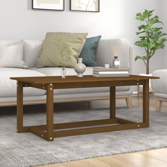 Coffee Table Honey Brown 110x55x45 cm Solid Wood Pine.