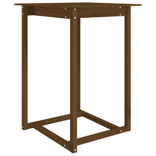 Bar Table Honey Brown 80x80x110 cm Solid Wood Pine.