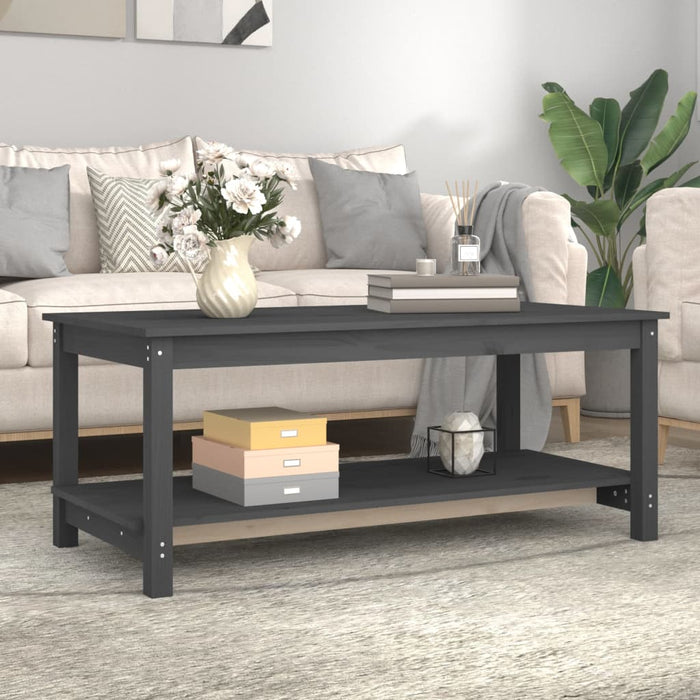 Coffee Table Grey 110x55x45 cm Solid Wood Pine.