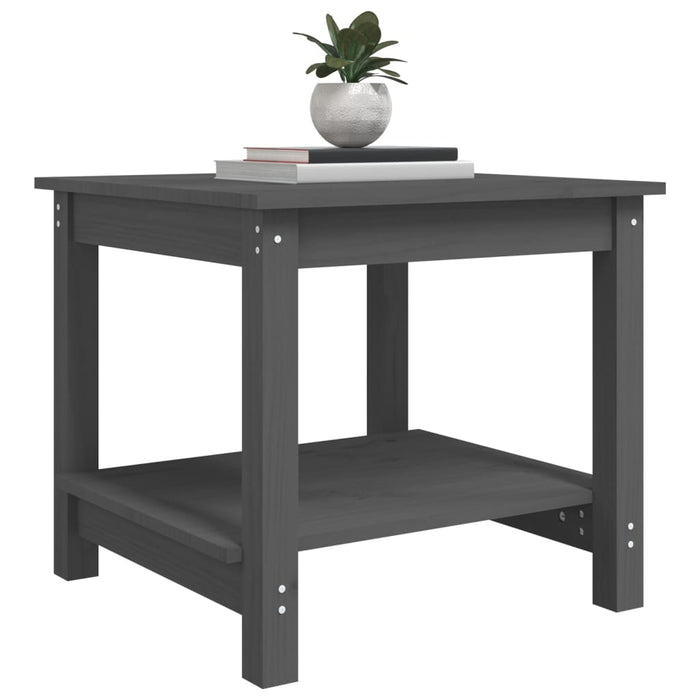 Coffee Table Grey 50x50x45 cm Solid Wood Pine.