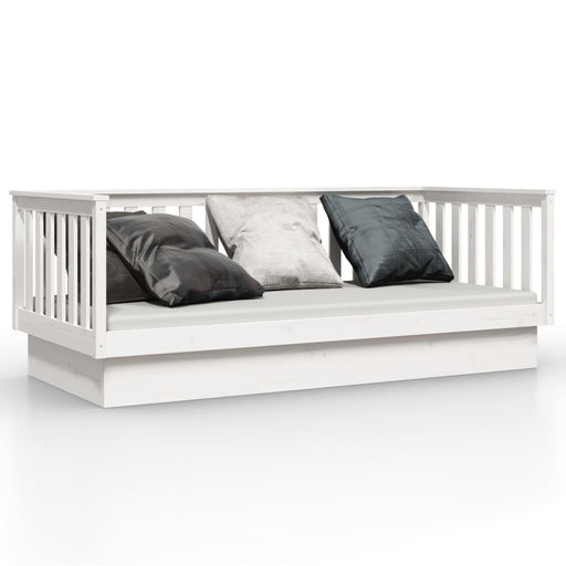 Day Bed White 100x200 cm Solid Wood Pine.