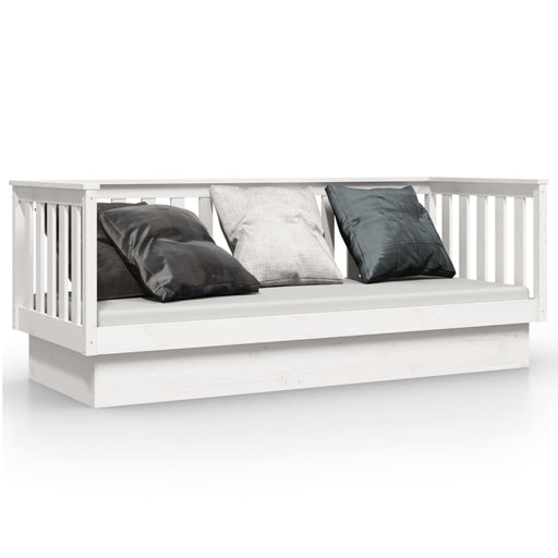 Day Bed White 75x190 cm Solid Wood Pine.