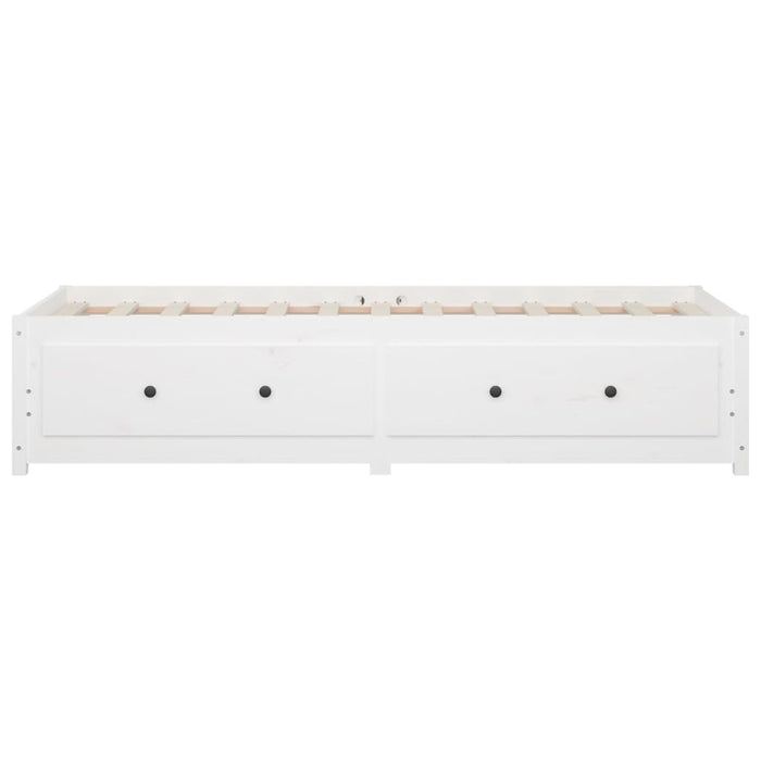 Day Bed White 75x190 cm 2FT6 Small Single Solid Wood Pine.
