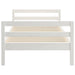 Bed Frame White 80x200 cm Solid Wood Pine.