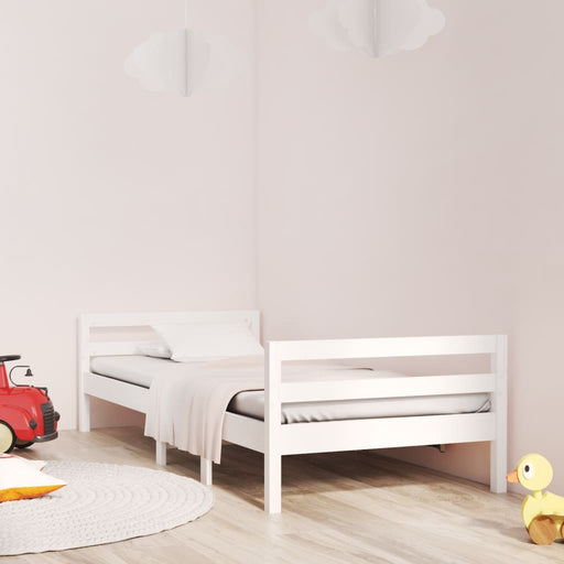 Bed Frame White 80x200 cm Solid Wood Pine.