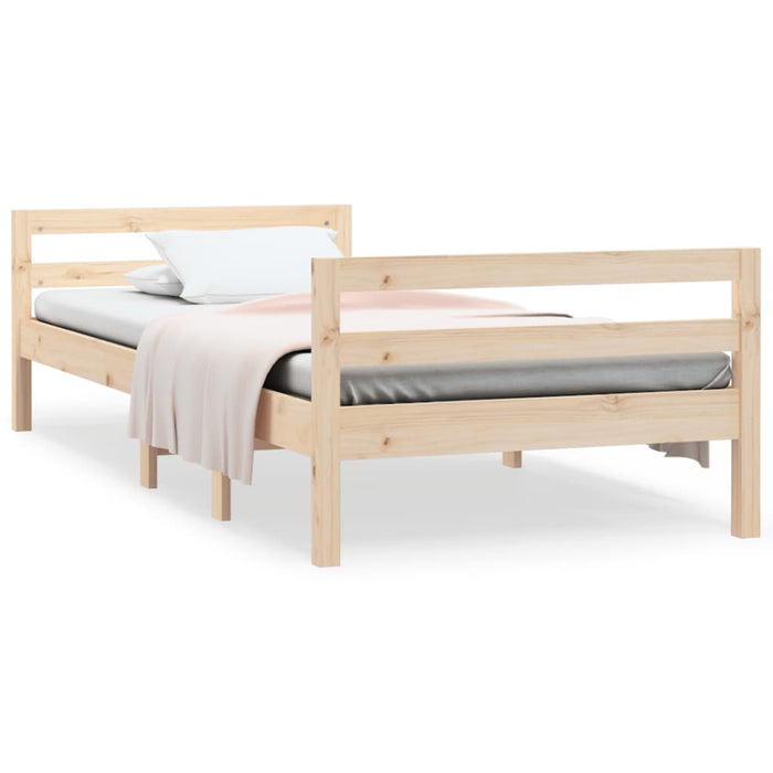 Bed Frame 90x190 cm 3FT Single Solid Wood Pine.