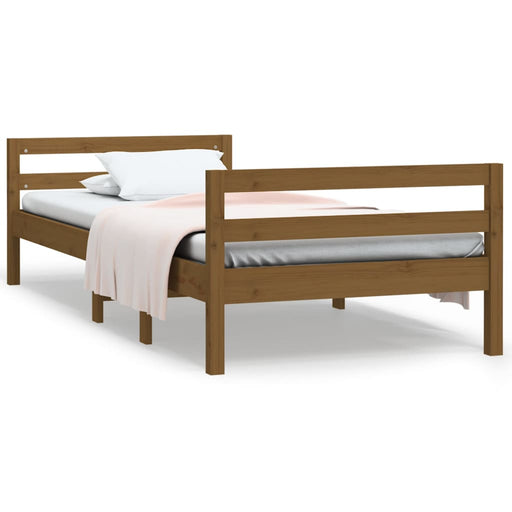 Bed Frame Honey Brown 90x190 cm 3FT Single Solid Wood Pine.