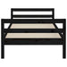 Bed Frame Black 90x190 cm 3FT Single Solid Wood Pine.