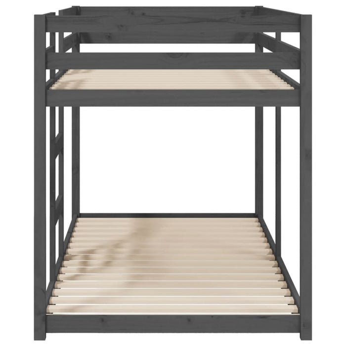 Bunk Bed Grey 90x200 cm Solid Wood Pine.