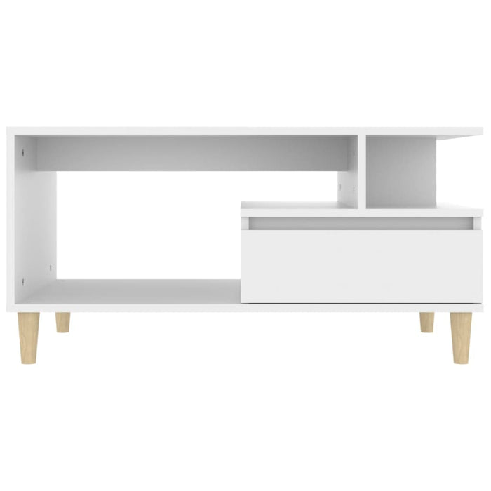 Coffee Table White 90x49x45 cm Engineered Wood.