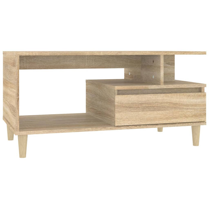 Coffee Table Sonoma Oak 90x49x45 cm Engineered Wood.