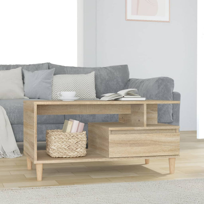 Coffee Table Sonoma Oak 90x49x45 cm Engineered Wood.