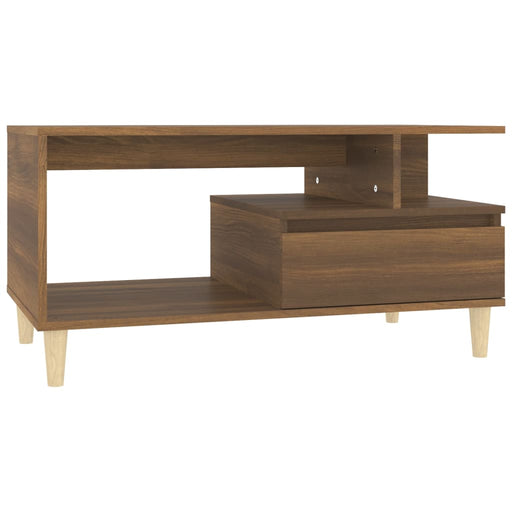 Coffee Table Brown Oak 90x49x45 cm Engineered Wood.