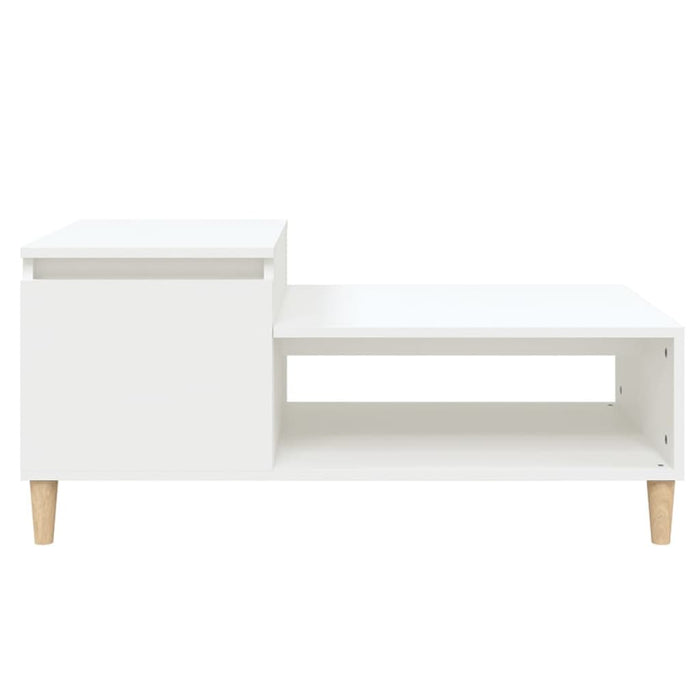 Coffee Table White 100x50x45 cm Engineered Wood.