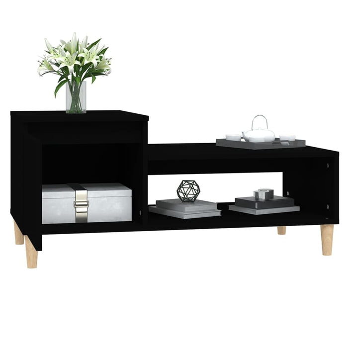Coffee Table Black 100x50x45 cm Engineered Wood.