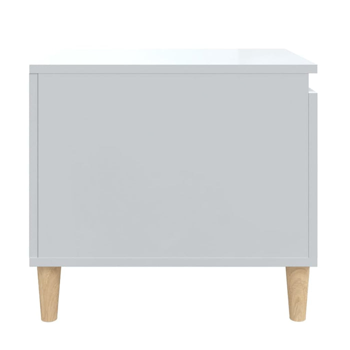 Coffee Table High Gloss White 100x50x45 cm Engineered Wood.