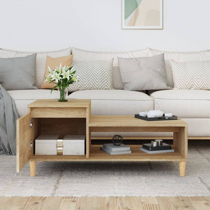 Coffee Table Sonoma Oak 100x50x45 cm Engineered Wood.