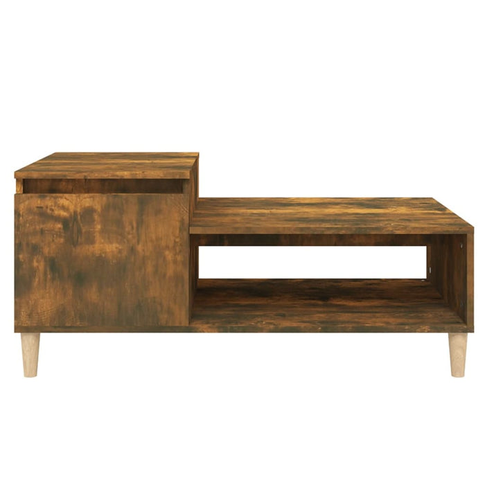 Coffee Table Smoked Oak 100x50x45 cm Engineered Wood.