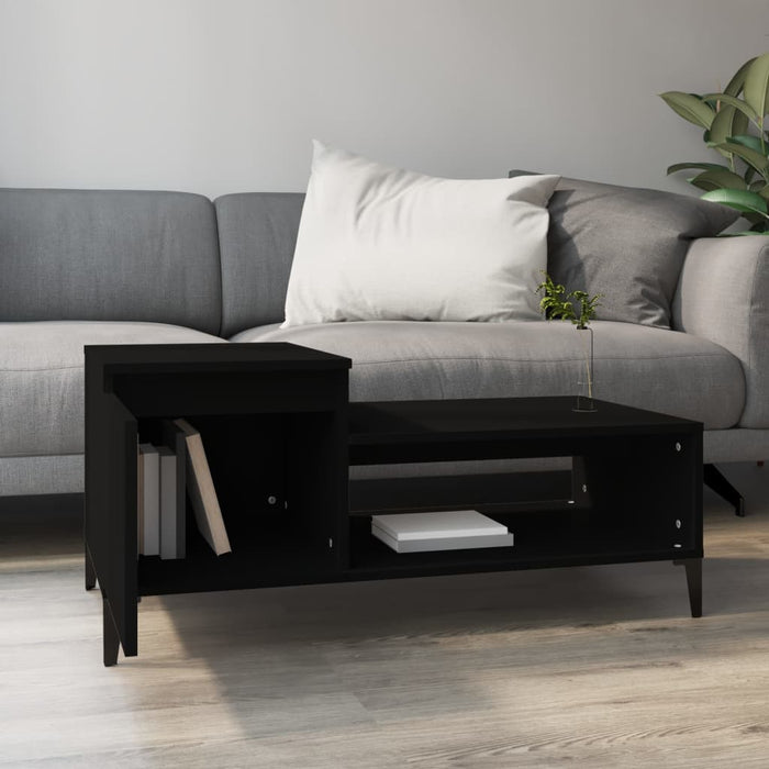 Coffee Table Black 100x50x45 cm Engineered Wood.