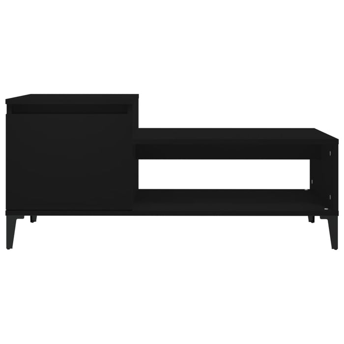 Coffee Table Black 100x50x45 cm Engineered Wood.