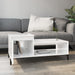 Coffee Table High Gloss White 100x50x45 cm Engineered Wood.