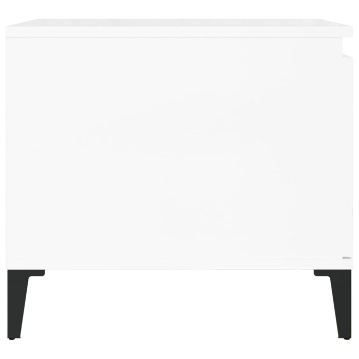 Coffee Table High Gloss White 100x50x45 cm Engineered Wood.