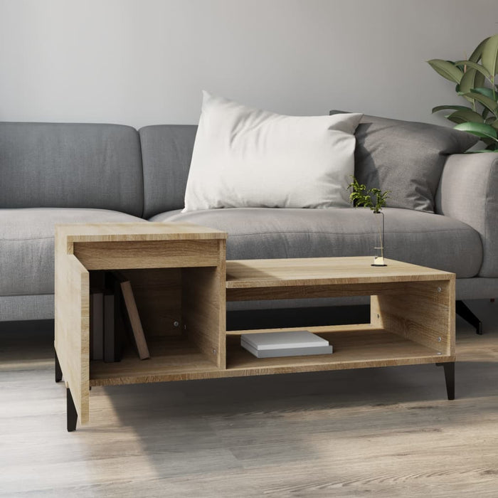 Coffee Table Sonoma Oak 100x50x45 cm Engineered Wood.