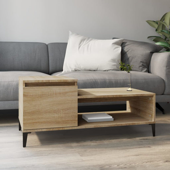 Coffee Table Sonoma Oak 100x50x45 cm Engineered Wood.