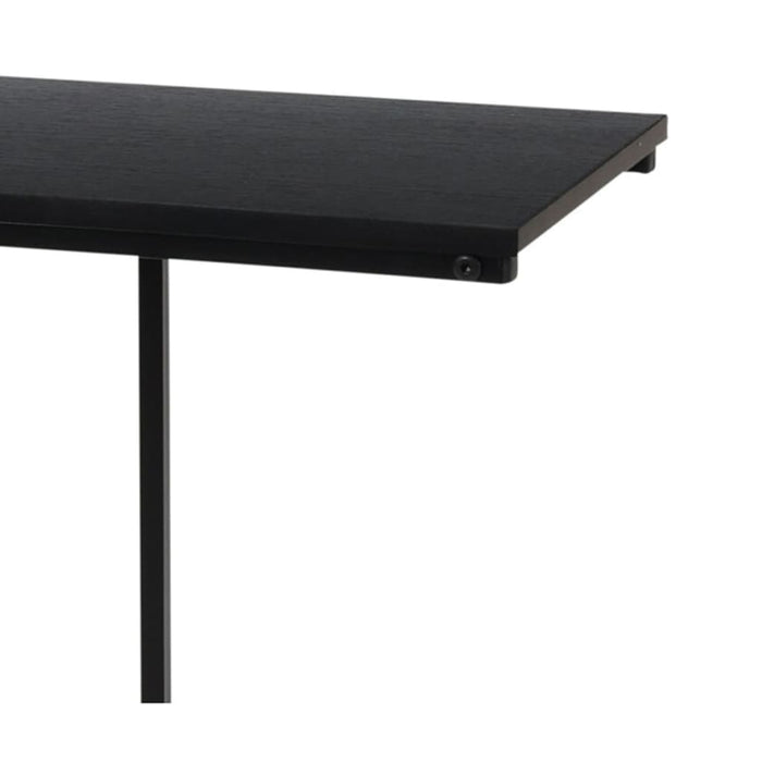 H&S Collection Side Table with MDF Top Black