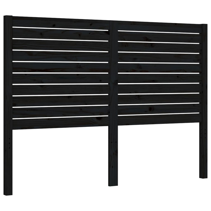 Bed Frame with Headboard Black 120x200 cm Solid Wood