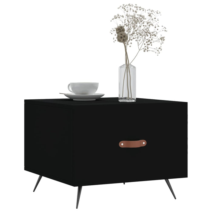 Coffee Tables 2 pcs Black 50x50x40 cm Engineered Wood