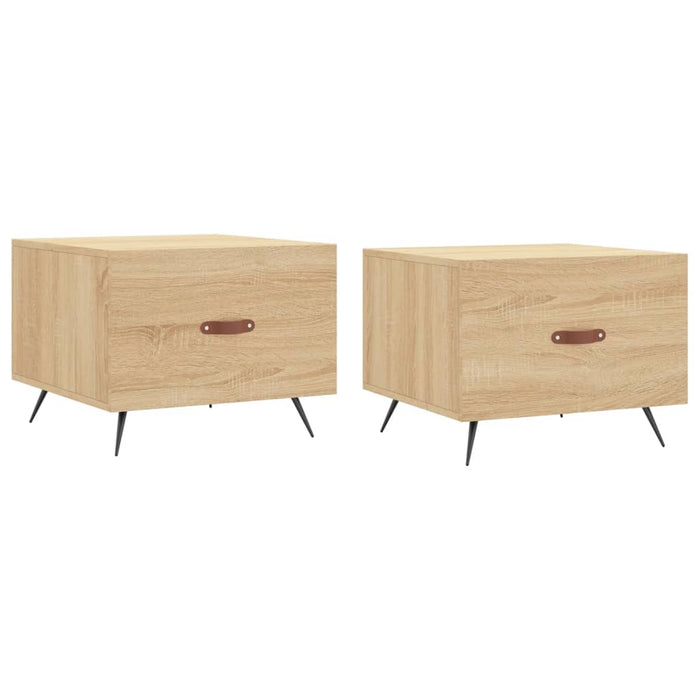 Coffee Tables 2 pcs Sonoma Oak 50x50x40 cm Engineered Wood