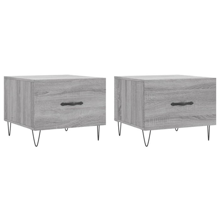 Coffee Tables 2 pcs Grey Sonoma 50x50x40 cm Engineered Wood