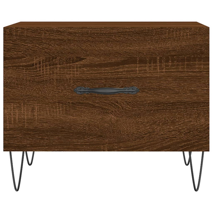 Coffee Tables 2 pcs Brown Oak 50x50x40 cm Engineered Wood