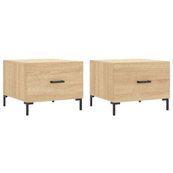 Coffee Tables 2 pcs Sonoma Oak 50x50x40 cm Engineered Wood