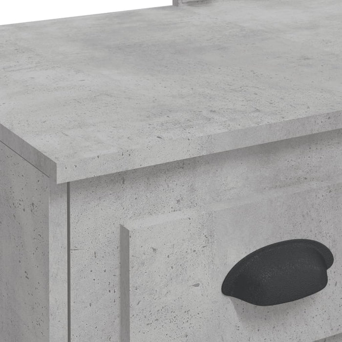 Dressing Table with LED Lights Concrete Grey 90x42x132.5 cm