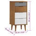 Drawer Cabinet MOLDE Brown 40x35x82 cm Solid Wood Pine.