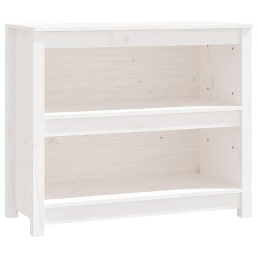 Book Cabinet White 80x35x68 cm Solid Wood Pine.