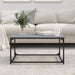 Coffee Table Grey Sonoma 80x50x40 cm Engineered Wood and Iron.