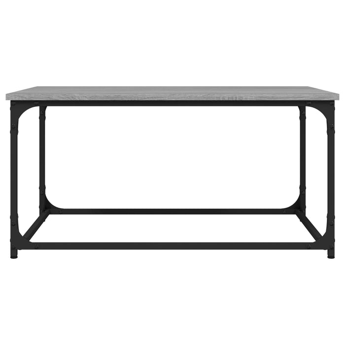 Coffee Table Grey Sonoma 80x50x40 cm Engineered Wood and Iron.