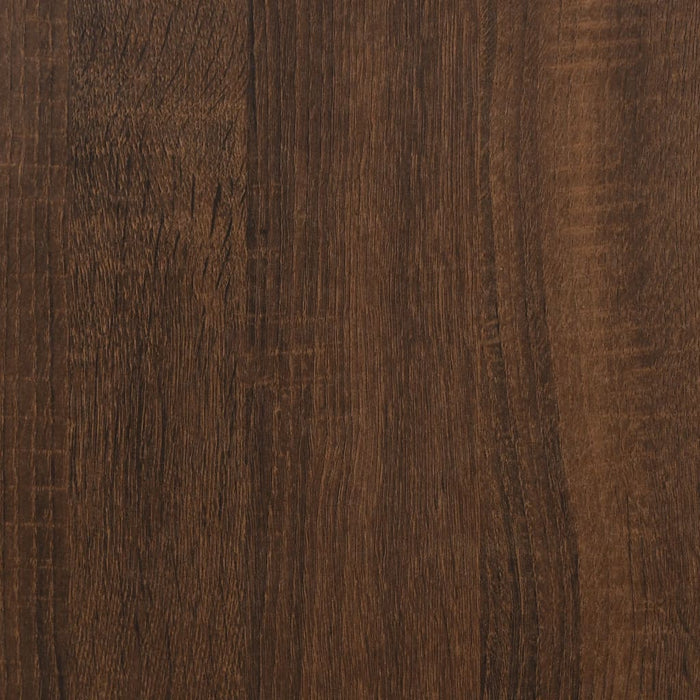 Coffee Table Brown Oak 80x50x40 cm Engineered Wood and Iron.